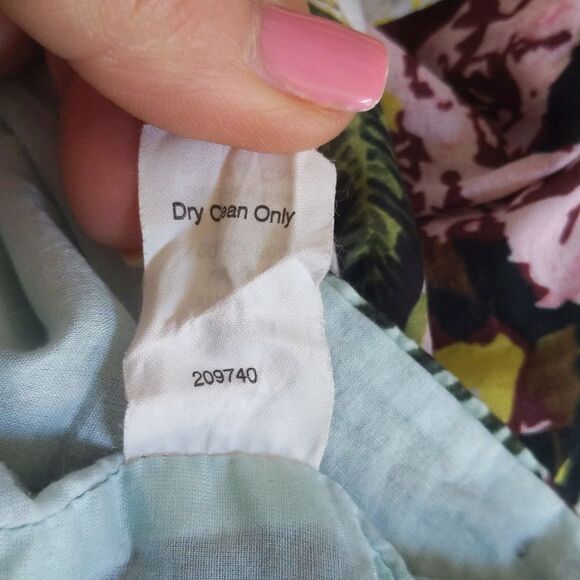 CAbi style #340 tropical tank, cotton/silk, criss cross straps, lined, size 10 - Picture 7 of 8